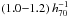 \hbox{$(1.0{-}1.2)\,h_{70}^{-1}$}