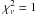 \hbox{$\chi^{2}_{\nu}= 1$}