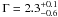 \hbox{$\Gamma=2.3^{+0.1}_{-0.6}$}