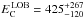 \hbox{$E_{\rm C}^{\tiny \rm\,LOB}=425^{+267}_{-120}$}