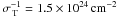 \hbox{$\sigma_{\rm \,T}^{-1}=1.5\times 10^{24} \rm \,cm^{-2}$}