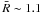 \hbox{$\bar{R}\sim1.1$}