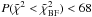 \hbox{$P(\tilde{\chi}^2< \tilde{\chi} ^2_{\rm BF})<68$}