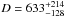 \hbox{$D=633^{+214}_{-128}$}