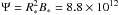\hbox{$\Psi=R_*^2 B_*=8.8 \times 10^{12}$}