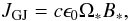 \begin{equation} J_{\rm GJ} = c \epsilon_0 \Omega_* B_*, \end{equation}