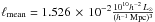 \hbox{$\ell_{\mathrm{mean}} = 1.526 \, \times \, 10^{-2} \frac{10^{10} h^{-2}\,L_\odot}{(\vmh)^3}$}