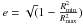 \hbox{$e=\sqrt (1- \frac {R_{\min}^2}{R_{\max}^2})$}