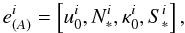 \appendix \setcounter{section}{1} \begin{equation} \label{velocity-tetrad2} e^i_{(A)} = \left[u_0^i, N_*^i, \kappa_0^i, S_*^i\right], \end{equation}