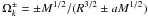 \hbox{$\Omega_k^\pm=\pm M^{1/2}/(R^{3/2}\pm aM^{1/2})$}