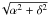 \hbox{$\!\sqrt{\alpha^2+\delta^2}$}