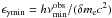 \hbox{$\egmn=h\numn/(\delta\melec c^2)$}