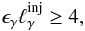 \begin{eqnarray} \label{lcr0} \eg\lginj\ge 4, \end{eqnarray}