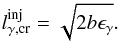 \begin{eqnarray} \label{lcrit_delta} \lcr=\sqrt{2 b\eg}. \end{eqnarray}