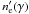 \hbox{$n_{\rm e}'(\gamma)$}