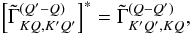 \appendix \setcounter{section}{1} \begin{equation} \left[\tilde \Gamma^{(Q^\prime-Q)}_{KQ,K^\prime Q^\prime} \right]^\ast = \tilde \Gamma^{(Q-Q^\prime)}_{K^\prime Q^\prime,KQ}, \end{equation}