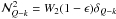 \appendix \setcounter{section}{2} \hbox{${\mathcal N}^2_{Q-k}=W_2 (1-\epsilon)\delta_{Q-k}$}