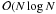 \hbox{${\cal{O}}(N \log{N}$}