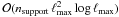 \hbox{$\mathcal{O}({n_{\mathrm{support}}\,\lmax^2\log\lmax})$}