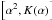 \hbox{$\left[ \alpha^2, K(\alpha) \right]$}