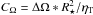 \hbox{$C_\Omega=\Delta\Omega*{R}_{\star}^2/\eta_{\rm T}$}