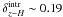 \hbox{$\delta _{z-H} ^{\rm intr} \sim 0.19$}