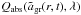 \hbox{$Q_{\rm abs} (\tilde{a}_{\rm gr}(r,t),\lambda)$}