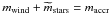 \hbox{$m_{\rm wind}+\widetilde m_{\rm stars}=m_{\rm accr}$}