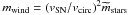 \hbox{$m_{\rm wind}=(v_{\rm SN}/v_{\rm circ})^2\widetilde m_{\rm stars}$}