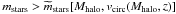 \hbox{$m_{\rm stars} > \widetilde m_{\rm stars}[M_{\rm halo},v_{\rm circ}(M_{\rm halo},z)]$}