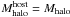 \hbox{$M_{\rm halo}^{\rm host}=M_{\rm halo}$}