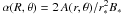 \appendix \setcounter{section}{1} \hbox{$\alpha(R, \theta) = 2 \, A(r, \theta) / r^2_* B_*$}