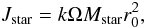 \begin{equation} {J_{\rm star}}=k \Omega M_{\rm star} r_{0}^2, \label{Jstar} \end{equation}