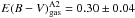 \hbox{$E(B-V)_{\rm gas}^{\rm A2} = 0.30\pm 0.04$}