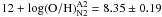 \hbox{$12+\log(\rm O/H)_{N2}^{A2} = 8.35\pm 0.19$}