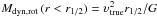 \hbox{$M_{\rm dyn,rot}\,(r<r_{1/2}) = \upsilon_{\rm true}^2 r_{1/2}/G$}