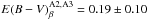 \hbox{$E(B-V)^{\rm A2,A3}_{\beta} = 0.19\pm 0.10$}