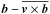 \hbox{$\vec{b}-\overline{\vec{v}\times\vec{b}}$}