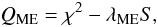 \begin{equation} Q_{\rm ME}= \chi^{2} -\lambda_{\rm ME} S, \end{equation}