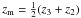 \hbox{$z_{\rm m}=\onehalf(z_3+z_2)$}