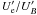 \hbox{$U'_{\rm e}/U'_{B}$}