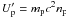 \hbox{$U'_{\rm p}=m_{\rm p} c^2 n_{\rm p}$}