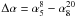 \hbox{$\Delta\alpha=\alpha_5^8-\alpha_8^{20}$}
