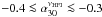 \hbox{$-0.4\la\alpha_{30}^{\nu_{\rm HFI}}\la-0.3$}
