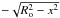 \hbox{$-\sqrt{R_{\rm o}^2-x^2}$}