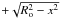 \hbox{$+\sqrt{R_{\rm o}^2-x^2}$}