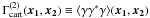 \hbox{$\Gamma^{(2)}_{\rm cart}(\vek{x_1},\vek{x_2}) \equiv \langle \gamma\gamma^*\gamma \rangle(\vek{x_1},\vek{x_2})$}