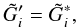 \begin{equation} \tilde{G}'_i = \tilde{G}_i^*, \end{equation}