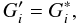 \begin{equation} G'_i = G_i^*, \end{equation}