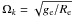 \hbox{$\Omega_k=\sqrt{g_{\rm e}/R_{\rm e}}$}